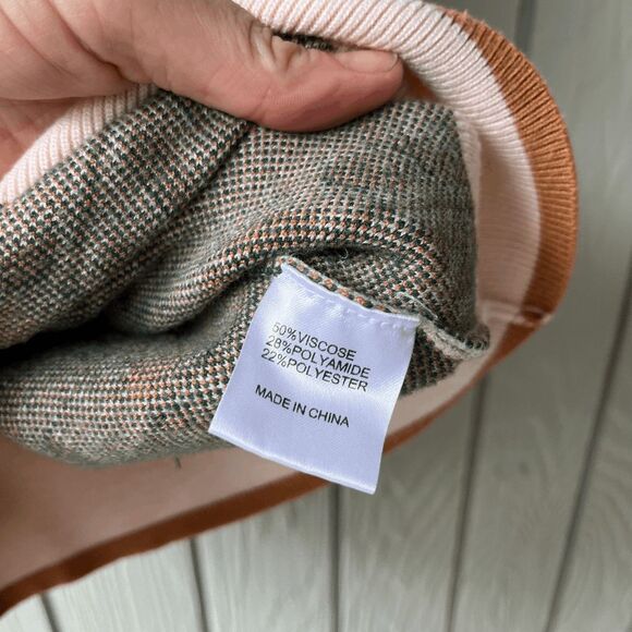 ZESICA Floral Colorblock Oversized Crewneck Sweater Pullover, SZ M - Picture 6 of 7